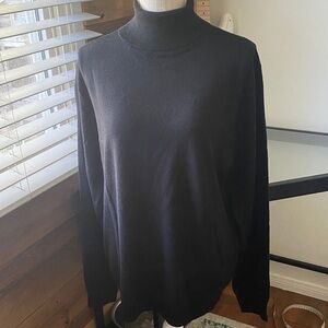 J. Crew Classic Black fitted Turtleneck Sweater for Men large